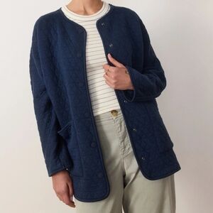 Marine Layer Corbet Quilted Women's Liner Jacket Navy NWT